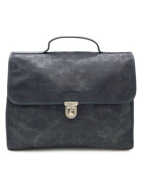 Gucci Children's Kids GG Supreme Backpack School Leather Navy Red Silver
